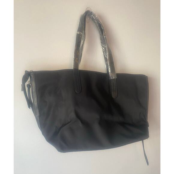 NWT Botkier New York Black Nylon Zipper Accent Tote Bag - Picture 5 of 6